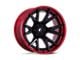 Fuel Wheels Catalyst Matte Black with Candy Red Lip 6-Lug Wheel; 24x12; -44mm Offset (19-25 Silverado 1500)