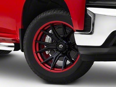 Fuel Wheels Fusion Forged Catalyst Matte Black with Candy Red Lip 6-Lug Wheel; 20x9; 1mm Offset (19-25 Silverado 1500)