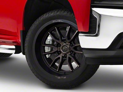 Fuel Wheels Clash Matte Black Double Dark Tint 6-Lug Wheel; 20x9; 1mm Offset (19-24 Silverado 1500)