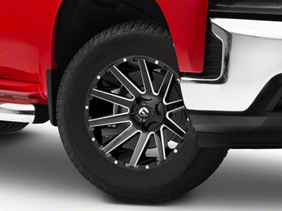 Fuel Wheels Contra Gloss Black Milled 6-Lug Wheel; 18x9; -12mm Offset (19-24 Silverado 1500)