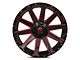 Fuel Wheels Contra Gloss Black with Red Tint 6-Lug Wheel; 22x10; -19mm Offset (19-24 Silverado 1500)