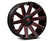 Fuel Wheels Contra Gloss Black with Red Tint 6-Lug Wheel; 22x10; -19mm Offset (19-24 Silverado 1500)