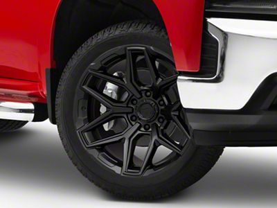 Fuel Wheels Flux Blackout 6-Lug Wheel; 22x12; -44mm Offset (19-24 Silverado 1500)