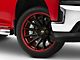 Fuel Wheels Fusion Forged Burn Matte Black with Candy Red Lip 6-Lug Wheel; 22x12; -44mm Offset (19-24 Silverado 1500)