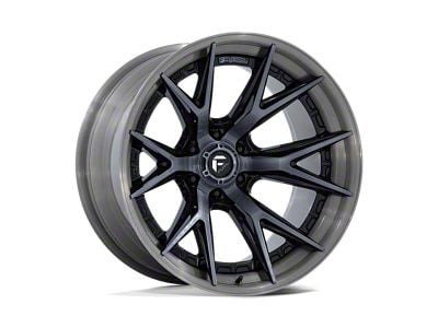 Fuel Wheels Fusion Forged Catalyst Gloss Black Brushed Dark Tinted Clear 6-Lug Wheel; 22x10; -18mm Offset (19-24 Silverado 1500)