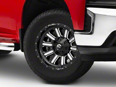 Fuel Wheels Hardline Gloss Black Milled 6-Lug Wheel; 18x9; 2mm Offset (19-25 Silverado 1500)