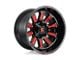 Fuel Wheels Hardline Gloss Black with Red Tinted Clear 6-Lug Wheel; 20x9; 2mm Offset (19-24 Silverado 1500)