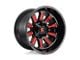 Fuel Wheels Hardline Gloss Black with Red Tinted Clear 6-Lug Wheel; 20x9; 19mm Offset (19-24 Silverado 1500)