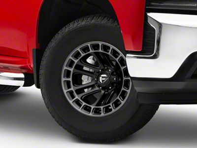 Fuel Wheels Heater Matte Black Double Dark Tint Machined 6-Lug Wheel; 17x9; -12mm Offset (19-24 Silverado 1500)