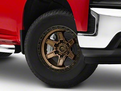 Fuel Wheels Kicker Matte Bronze with Black Bead Ring 6-Lug Wheel; 17x9; -12mm Offset (19-25 Silverado 1500)