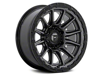 Fuel Wheels Piston Matte Gunmetal with Gloss Black Lip 6-Lug Wheel; 20x10; -18mm Offset (19-24 Silverado 1500)