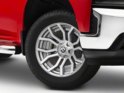 Fuel Wheels Rage Platinum Brushed Gunmetal 6-Lug Wheel; 20x9; 1mm Offset (19-24 Silverado 1500)