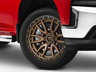 Fuel Wheels Rebel Matte Bronze with Black Bead Ring 6-Lug Wheel; 22x9; 20mm Offset (19-25 Silverado 1500)