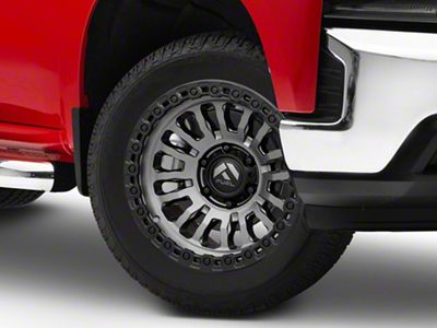 Fuel Wheels Rincon Matte Gunmetal with Matte Black Lip 6-Lug Wheel; 20x9; 20mm Offset (19-24 Silverado 1500)
