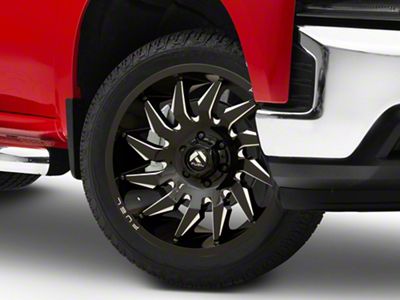 Fuel Wheels Saber Gloss Black Milled 6-Lug Wheel; 22x10; -18mm Offset (19-25 Silverado 1500)