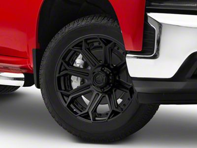 Fuel Wheels Siege Matte Black 6-Lug Wheel; 22x10; -18mm Offset (19-25 Silverado 1500)