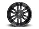 Fuel Wheels Sledge Matte Black Gloss Black Lip 6-Lug Wheel; 17x9; 2mm Offset (19-24 Silverado 1500)