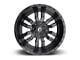 Fuel Wheels Sledge Matte Black with Gloss Black Lip 6-Lug Wheel; 18x9; 19mm Offset (19-24 Silverado 1500)