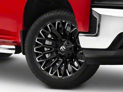 Fuel Wheels Strike Gloss Black Milled 6-Lug Wheel; 22x12; -44mm Offset (19-24 Silverado 1500)