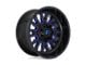 Fuel Wheels Stroke Gloss Black with Blue Tinted Clear 6-Lug Wheel; 20x9; 20mm Offset (19-24 Silverado 1500)
