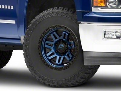 Fuel Wheels Syndicate Dark Blue with Black Ring 6-Lug Wheel; 17x9; -12mm Offset (14-18 Silverado 1500)