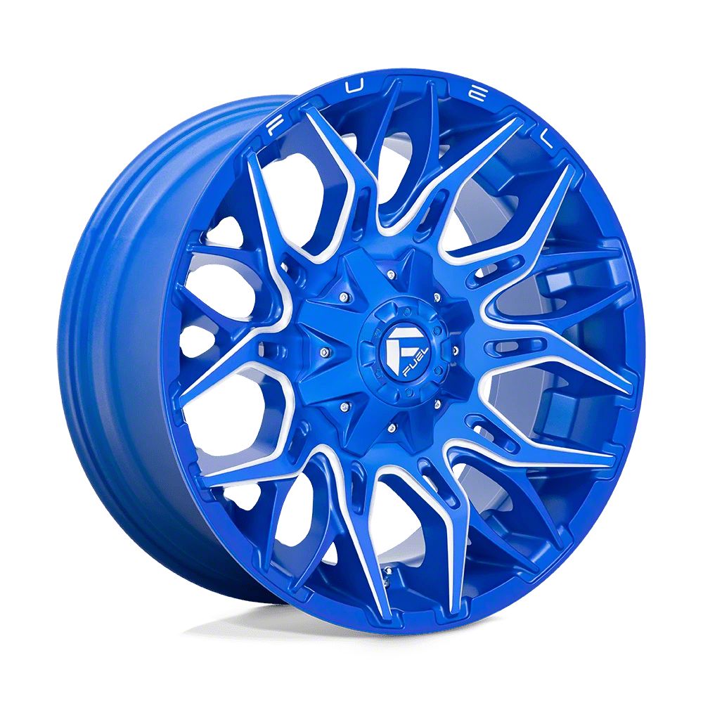 Fuel Wheels Silverado 1500 Twitch Anodized Blue Milled 6-Lug Wheel ...