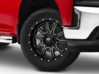 Fuel Wheels Vandal Gloss Black Milled 6-Lug Wheel; 20x9; 1mm Offset (19-24 Silverado 1500)