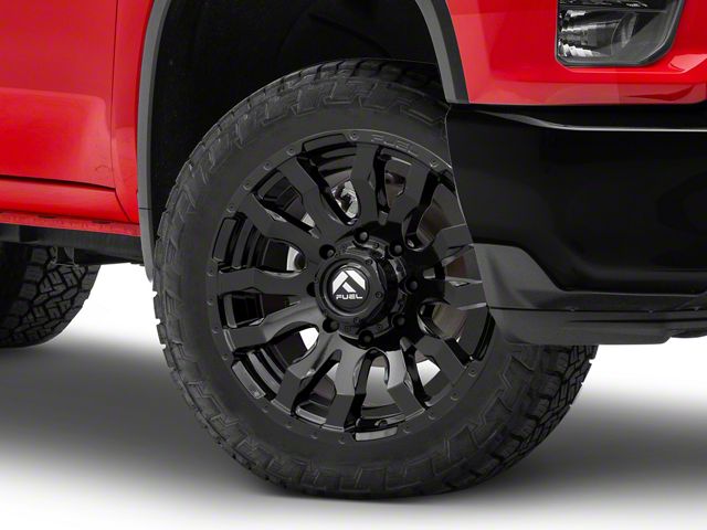 Fuel Wheels Blitz Gloss Black 8-Lug Wheel; 22x10; -18mm Offset (20-24 Silverado 2500 HD)
