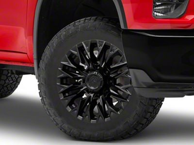 Fuel Wheels Flame Blackout 8-Lug Wheel; 20x10; -18mm Offset (20-25 Silverado 2500 HD)