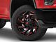 Fuel Wheels Reaction Gloss Black Milled with Red Tint 8-Lug Wheel; 22x12; -44mm Offset (20-24 Silverado 2500 HD)