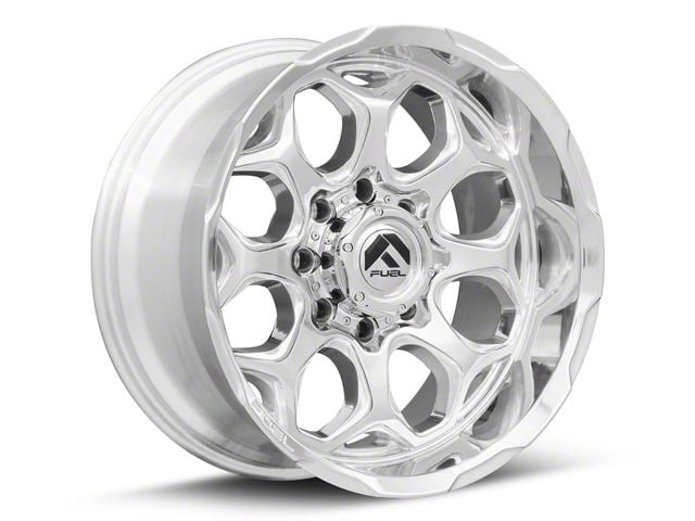 Fuel Wheels Scepter Polished Milled 8-Lug Wheel; 22x10; -18mm Offset (20-24 Silverado 2500 HD)