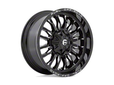 Fuel Wheels Arc Gloss Black Milled 8-Lug Wheel; 22x12; -44mm Offset (20-24 Silverado 3500 HD SRW)