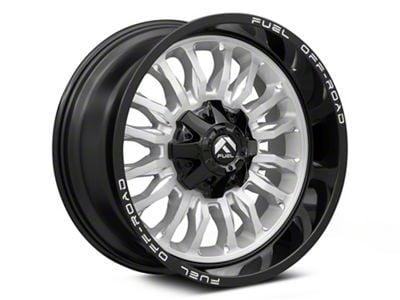 Fuel Wheels Arc Silver Brushed Face with Milled Black Lip 8-Lug Wheel; 20x10; -18mm Offset (20-24 Silverado 3500 HD SRW)