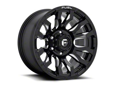 Fuel Wheels Blitz Gloss Black Milled 8-Lug Wheel; 20x9; 20mm Offset (11-14 Silverado 3500 HD SRW)