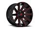 Fuel Wheels Contra Gloss Black with Red Tint Clear 8-Lug Wheel; 22x10; -18mm Offset (07-10 Silverado 3500 HD SRW)