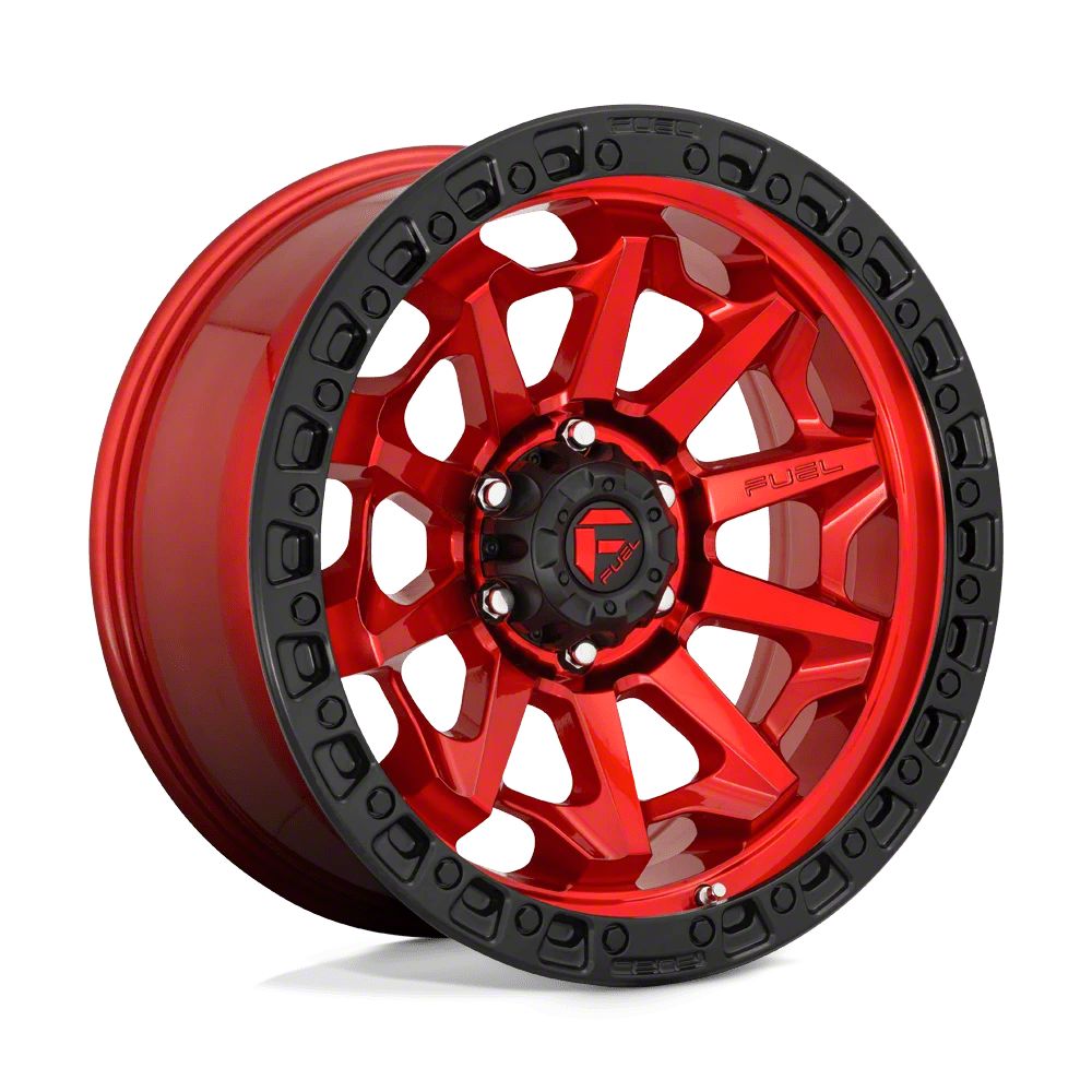 Fuel Wheels Silverado Covert Candy Red With Black Bead Ring Lug Wheel X Mm Offset