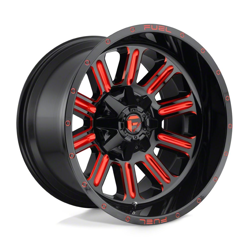 Fuel Wheels Silverado 3500 Hardline Gloss Black with Red Tinted Clear 8 ...