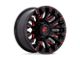 Fuel Wheels Quake Gloss Black Milled with Red Tint 8-Lug Wheel; 18x9; 1mm Offset (20-24 Silverado 3500 HD SRW)
