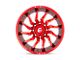 Fuel Wheels Saber Candy Red Milled 8-Lug Wheel; 20x9; 1mm Offset (07-10 Silverado 3500 HD SRW)