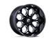 Fuel Wheels Scepter Gloss Black Milled 8-Lug Wheel; 20x9; 1mm Offset (07-10 Silverado 3500 HD SRW)