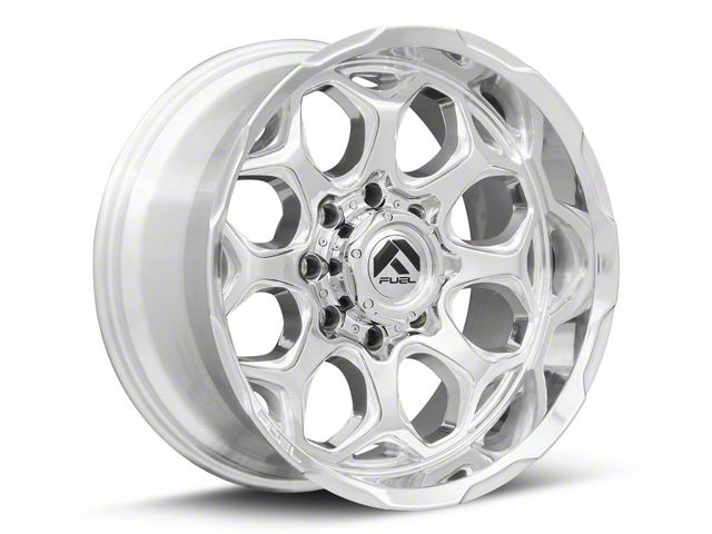 Fuel Wheels Scepter Polished Milled 8-Lug Wheel; 22x10; -18mm Offset (20-24 Silverado 3500 HD SRW)