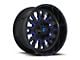 Fuel Wheels Stroke Gloss Black with Blue Tint Clear 8-Lug Wheel; 20x9; 20mm Offset (07-10 Silverado 3500 HD SRW)