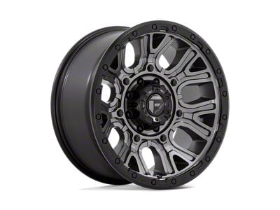 Fuel Wheels Traction Matte Gunmetal with Black Ring 8-Lug Wheel; 20x9; 1mm Offset (20-24 Silverado 3500 HD SRW)