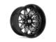 Fuel Wheels Typhoon Gloss Black Milled 8-Lug Wheel; 22x12; -44mm Offset (07-10 Silverado 3500 HD SRW)