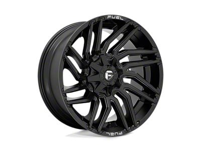 Fuel Wheels Typhoon Gloss Black 8-Lug Wheel; 22x10; -18mm Offset (20-25 Silverado 3500 HD SRW)