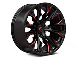 Fuel Wheels Flame Gloss Black Milled with Candy Red 6-Lug Wheel; 22x10; -18mm Offset (21-25 Tahoe)