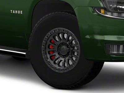 Fuel Wheels Rincon Matte Black with Gloss Black Lip 6-Lug Wheel; 17x9; 1mm Offset (15-20 Tahoe)