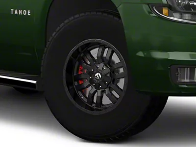 Fuel Wheels Sledge Matte Black with Gloss Black Lip 6-Lug Wheel; 17x8; 35mm Offset (15-20 Tahoe)