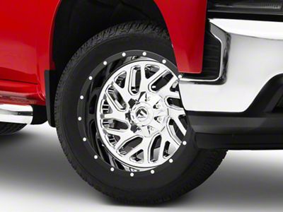 Fuel Wheels Triton Chrome with Gloss Black Lip 6-Lug Wheel; 20x12; -44mm Offset (19-24 Silverado 1500)