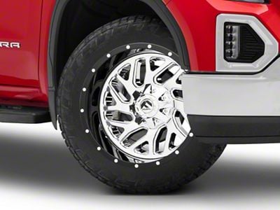 Fuel Wheels Triton Chrome with Gloss Black Lip 6-Lug Wheel; 22x10; -13mm Offset (19-24 Sierra 1500)